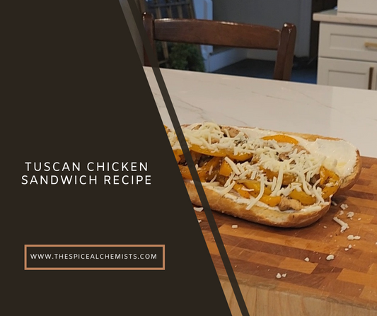 Tuscan Chicken Sandwich Recipe with Bell Pepper and Tuscan Treasure Italian Seasoning Blend