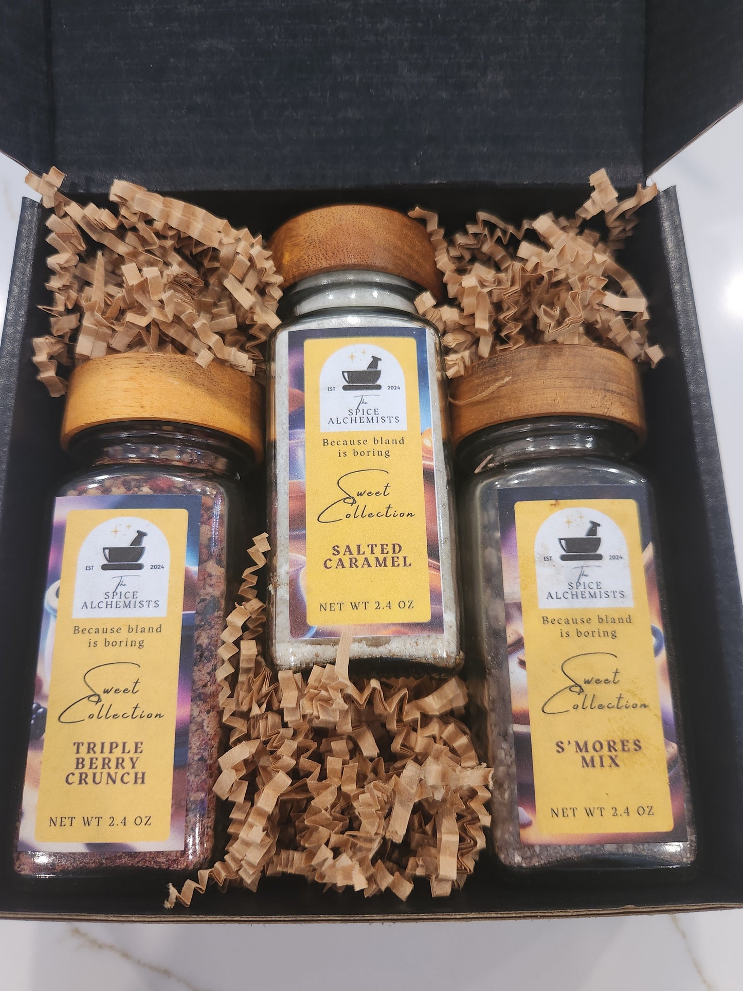 Sweet Collection Gift Set: S'mores mix, Triple Berry Crunch, and Salted Caramel