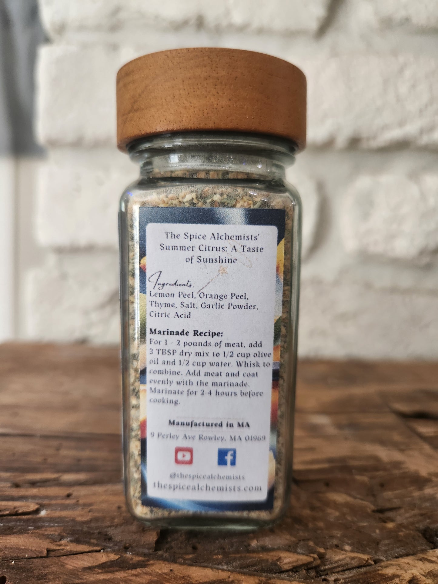Summer Citrus Seasoning & Marinade: Sunshine in Every Bite (Chicken or Fish!) - 2.5 oz eco-friendly glass jar