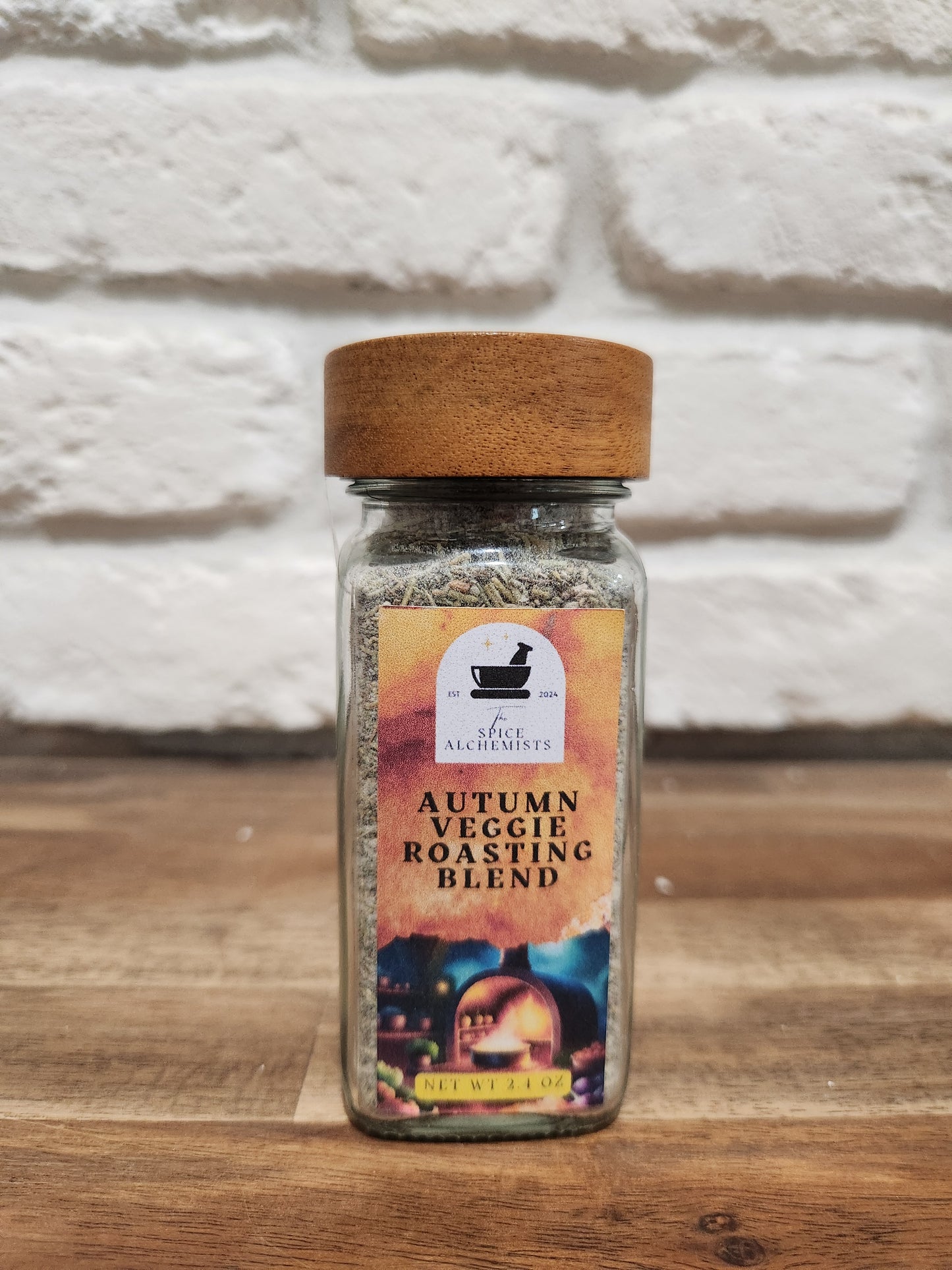 Autumn Veggie Roasting Blend - 2.4 oz packaged in eco-friendly glass jar