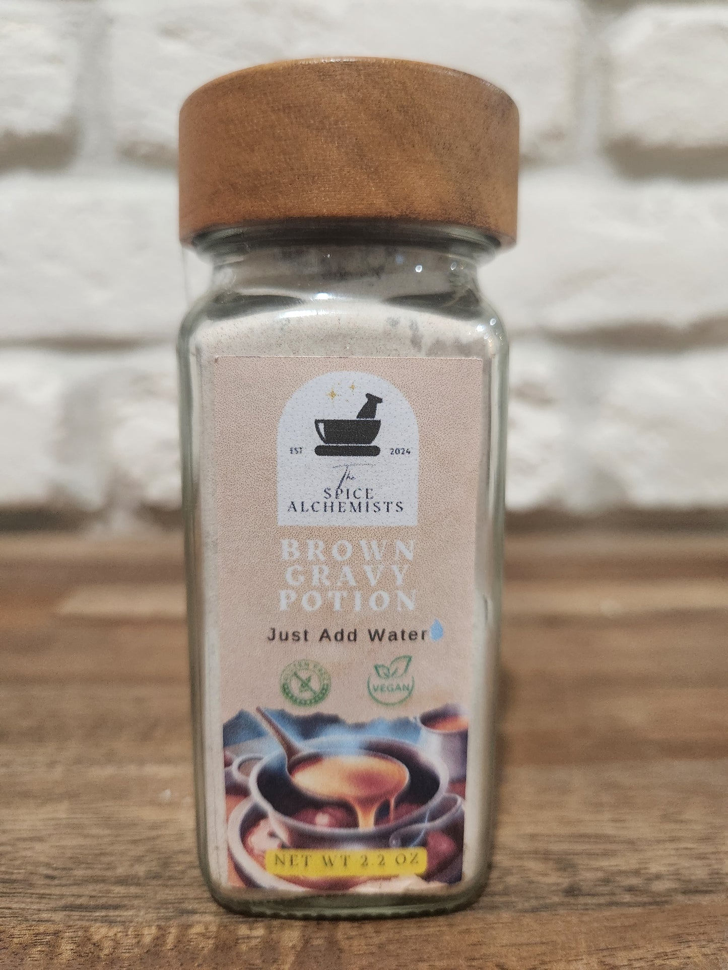 Brown Gravy Potion - Just Add Water - 2.2 oz - Eco-Friendly Glass Jar