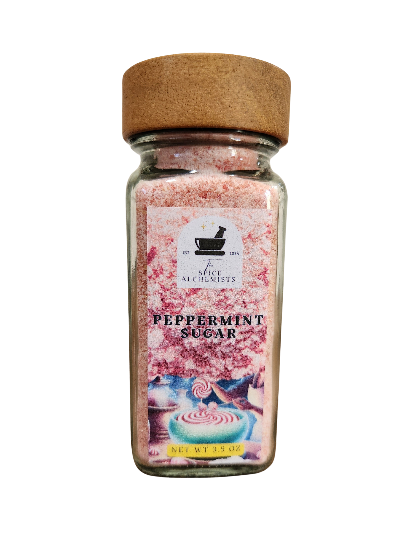 Peppermint Finishing Sugar - 3.5 oz Jar