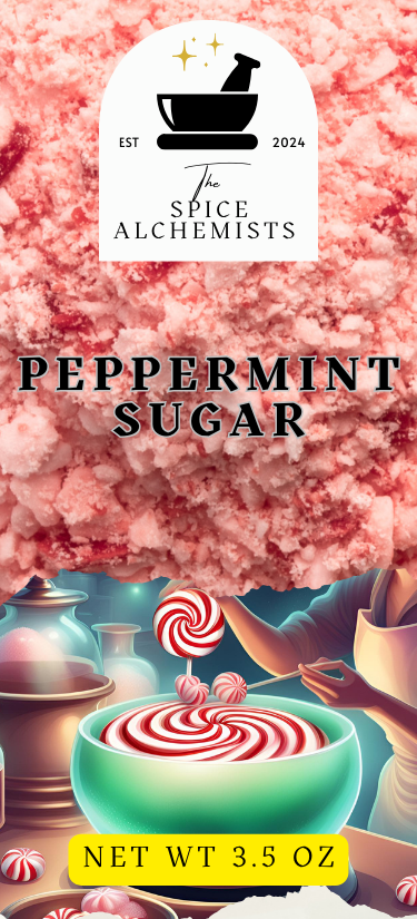Peppermint Finishing Sugar - 3.5 oz Jar