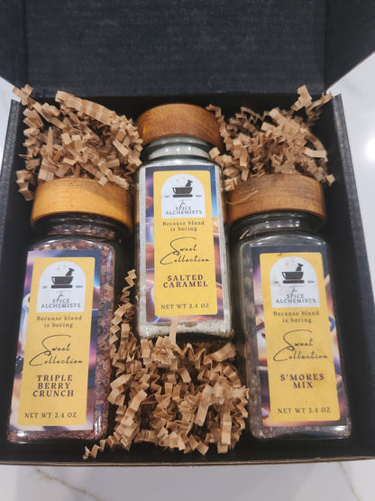 Sweet Collection Gift Set: S'mores mix, Triple Berry Crunch, and Salted Caramel