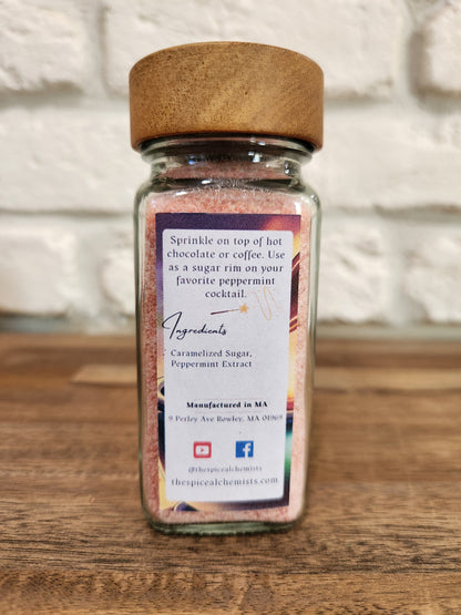 Peppermint Finishing Sugar - 3.5 oz Jar
