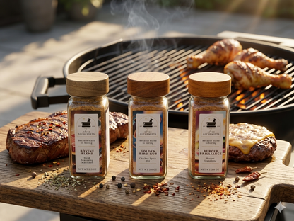 Dad's Grill Warrior Bundle | 3 Premium Spice Blends | Steak Seasoning Marinade, Burger Seasoning, and Chicken Dry Rub.