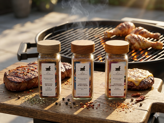 Dad's Grill Warrior Bundle | 3 Premium Spice Blends | Steak Seasoning Marinade, Burger Seasoning, and Chicken Dry Rub.