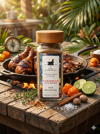 Caribbean Alchemy Jerk Seasoning - 2.5 oz jar